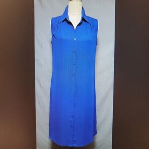 New York & Company Blue Sheath Maxi Dress